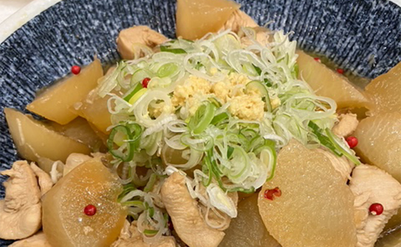 大根と鶏肉のしょうが風味煮