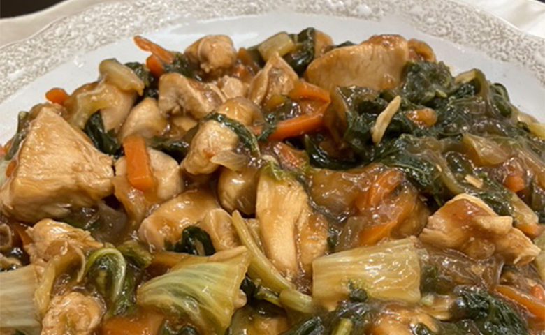 鶏もも肉と白菜の中華炒め