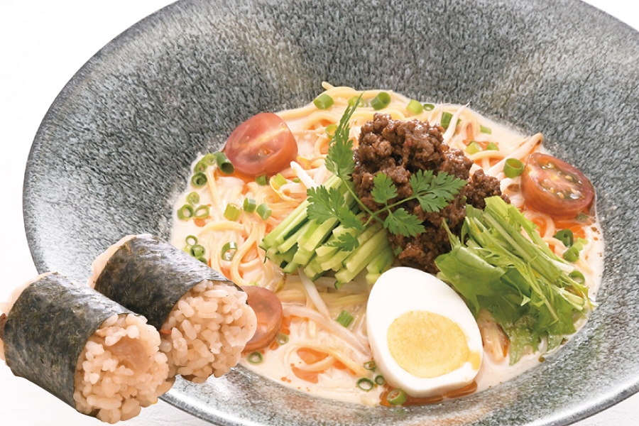 \8月限定/免疫力アップフェア★冷やし担々麵&鶏五目おにぎりセット