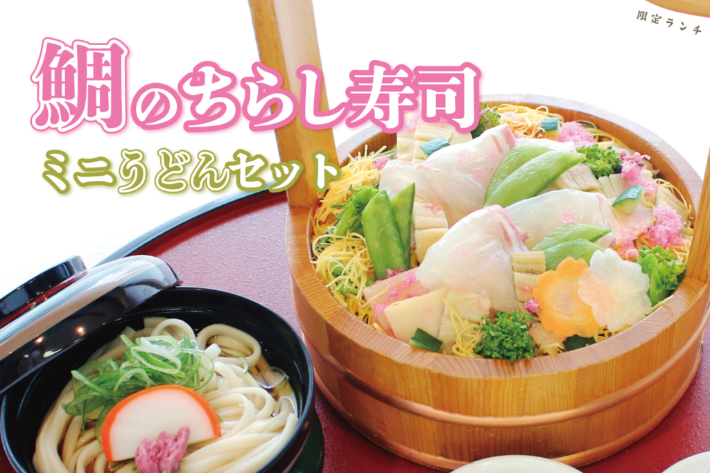 【NEW】鯛のちらし寿司ミニうどんセット